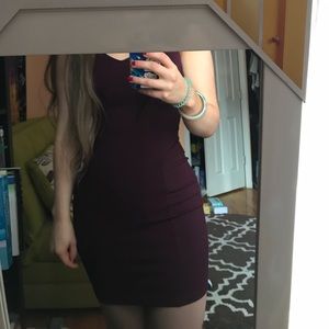 Burgundy Bodycon Dress
